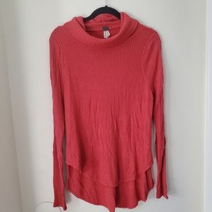 Free people waffle knit longsleeve turtleneck